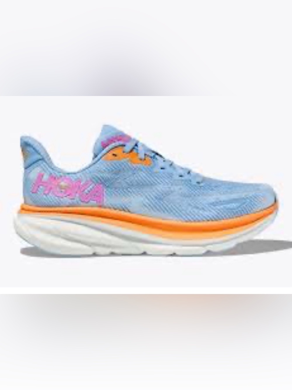 HOKA Clifton’9 Women’s Running Shoe Airy Blue / Icewater Size:8